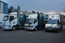 Algunos camiones de Galiza Verde